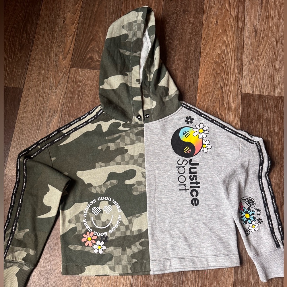 ☀️Justice Camouflage and Gray Kids Hoodie☀️